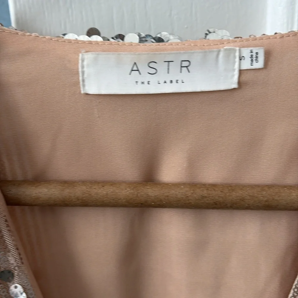 ASTR The Label Primadonna Silver & Tan Sequin Top - Small, 4 - 6 - Picture 3 of 14